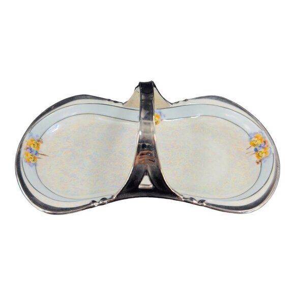 Vintage Germany Porcelain Ohme Sugar And Creamer W Tray Set 3 Signed J G Beard - Picture 2 of 16